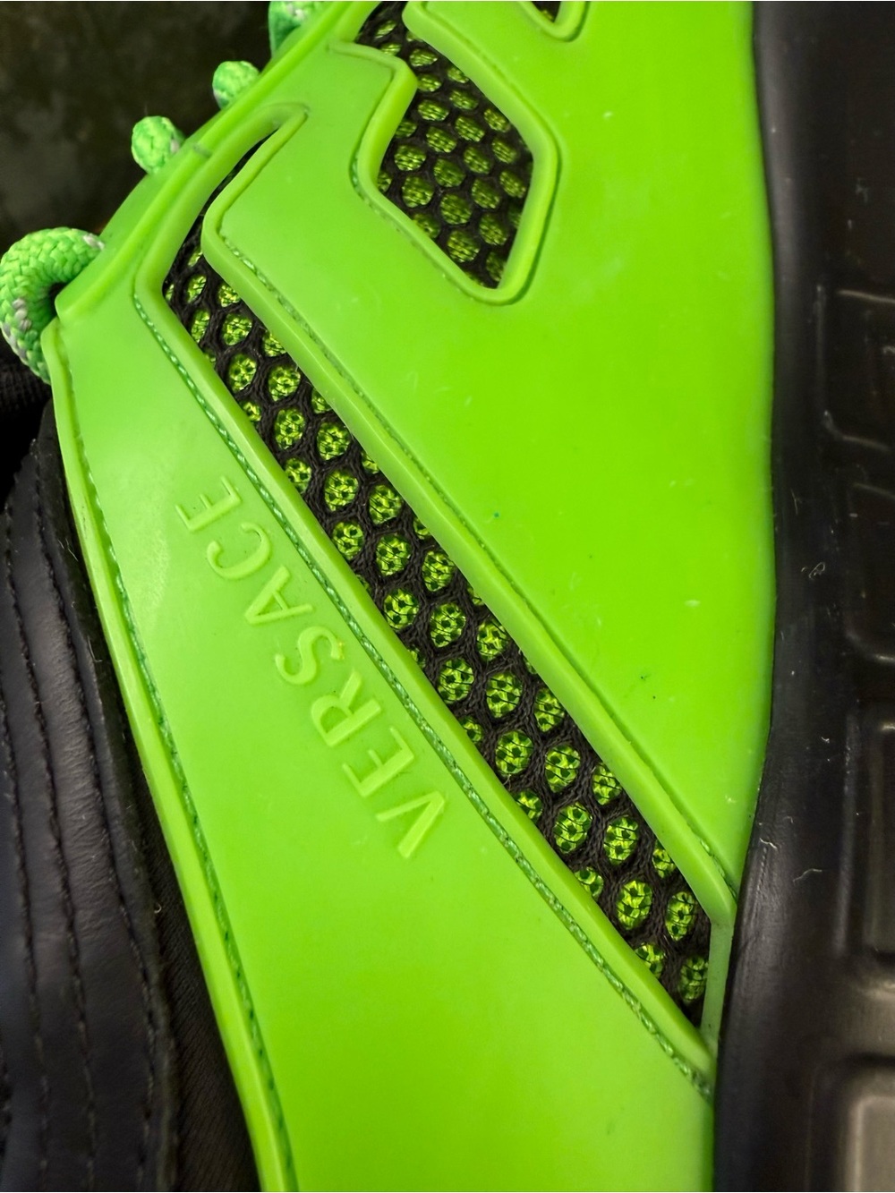 Versace Chain Reaction 'Black Green' Sneakers Men 12 COA Available - Picture 11 of 16